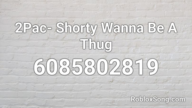 2Pac- Shorty Wanna Be A Thug Roblox ID