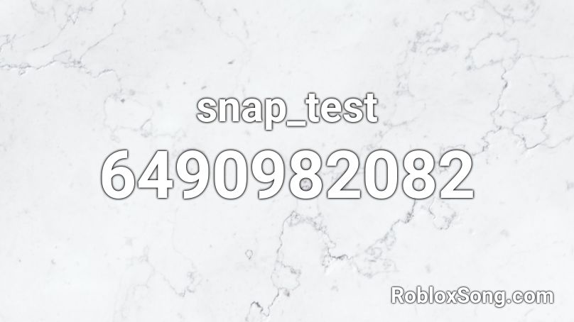 snap_test Roblox ID