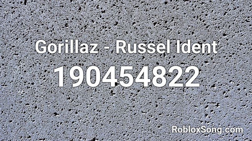 Gorillaz - Russel Ident Roblox ID