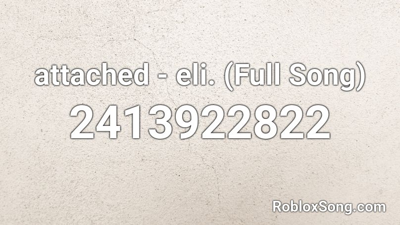 attached eli roblox id