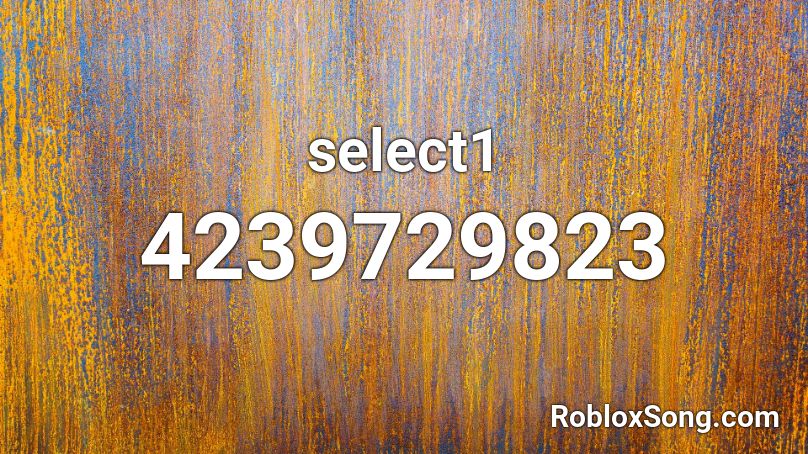 select1 Roblox ID