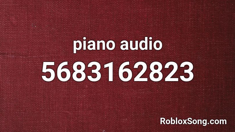 piano audio Roblox ID