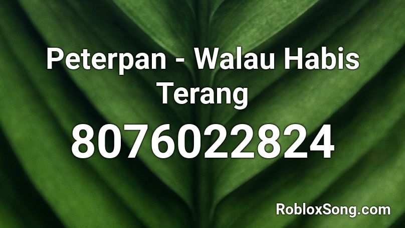 Peterpan - Walau Habis Terang  Roblox ID