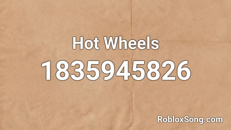 Hot Wheels Roblox ID