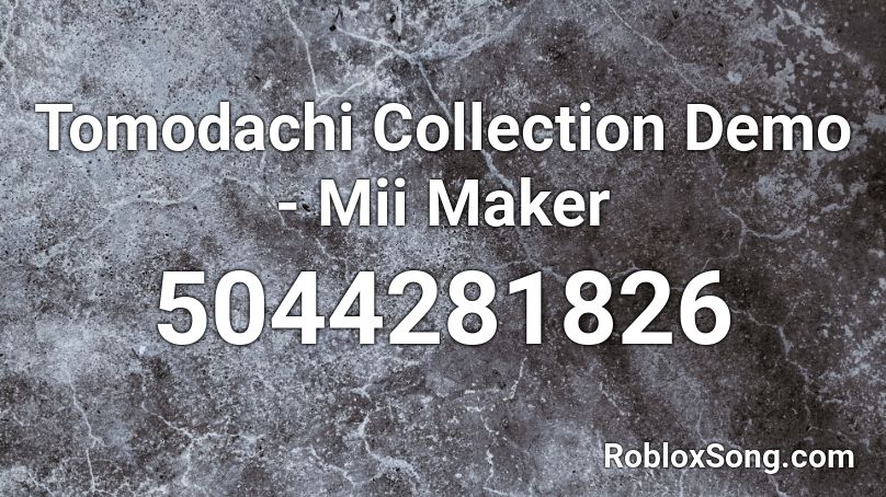 Tomodachi Collection Demo - Mii Maker Roblox ID