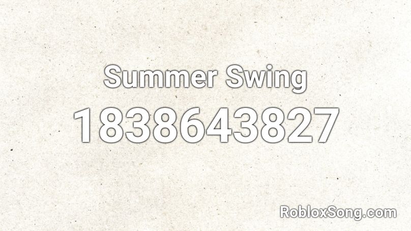 Summer Swing Roblox ID