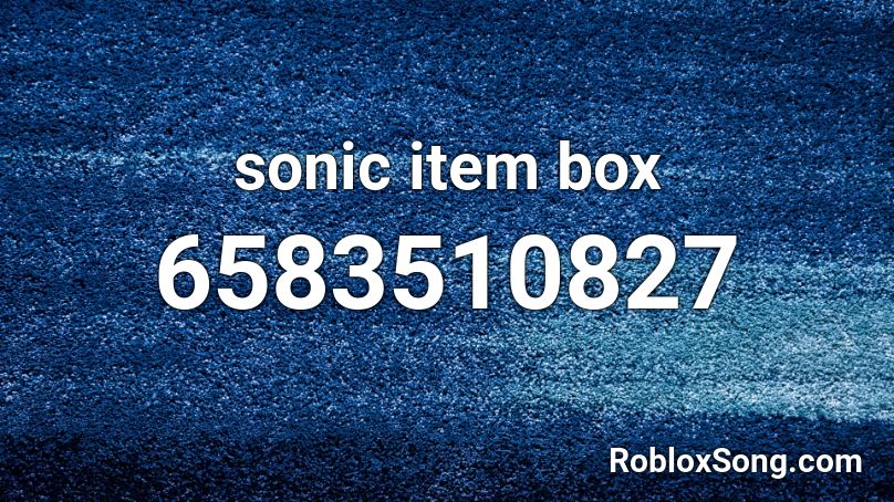 sonic item box Roblox ID