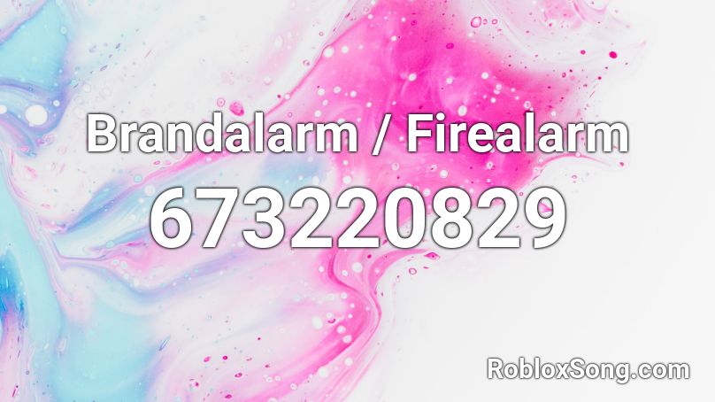 Brandalarm / Firealarm Roblox ID