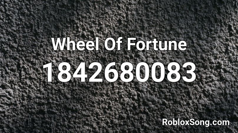 Wheel Of Fortune Roblox ID