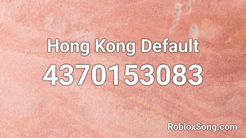 Hong Kong Default Roblox ID