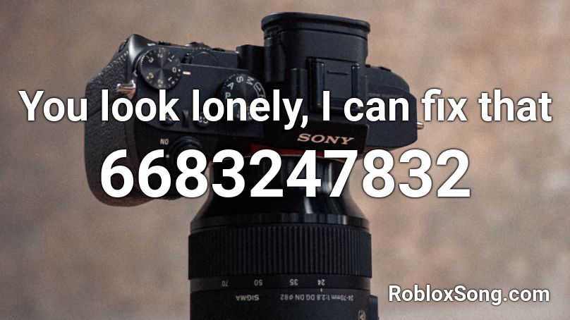 You look lonely, I can fix that Roblox ID