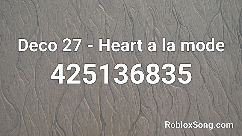 Deco 27 - Heart a la mode Roblox ID