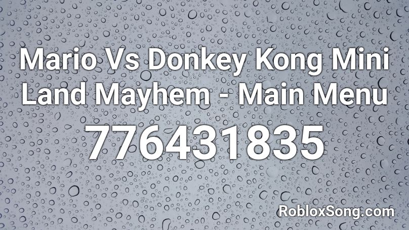 Mario Vs Donkey Kong Mini Land Mayhem -  Main Menu Roblox ID