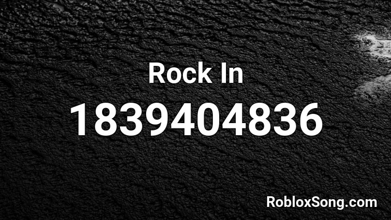 Rock In Roblox ID