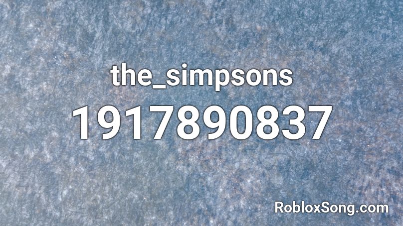 the_simpsons Roblox ID