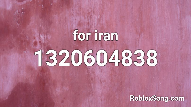 for iran  Roblox ID