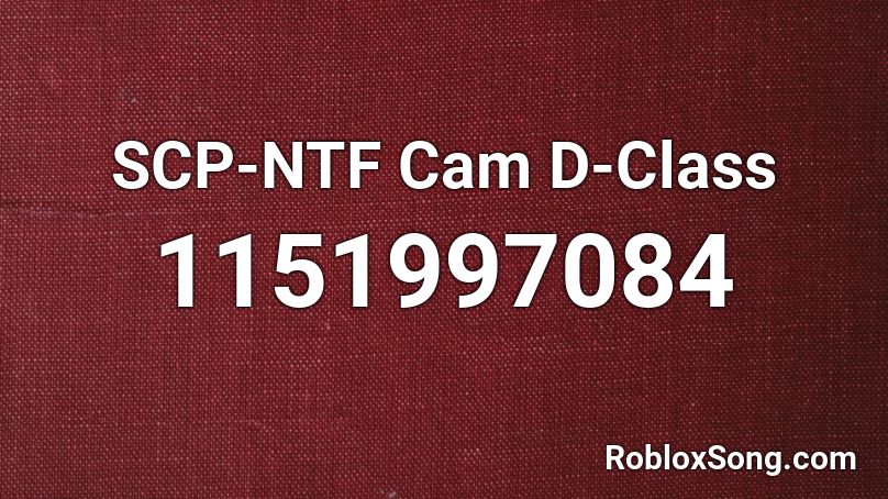 SCP-NTF Cam D-Class Roblox ID