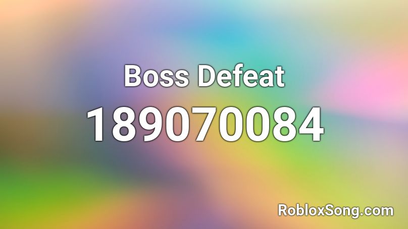 Boss Defeat Roblox ID