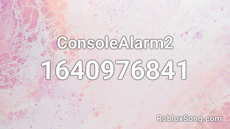 ConsoleAlarm2 Roblox ID