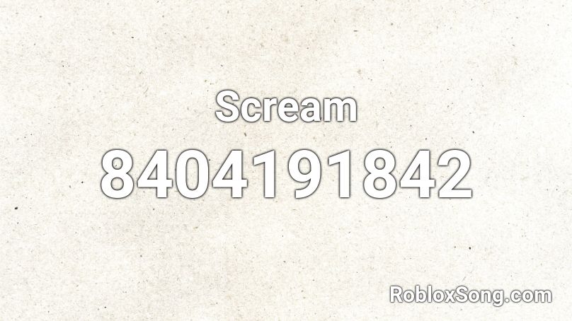 screaming roblox id code