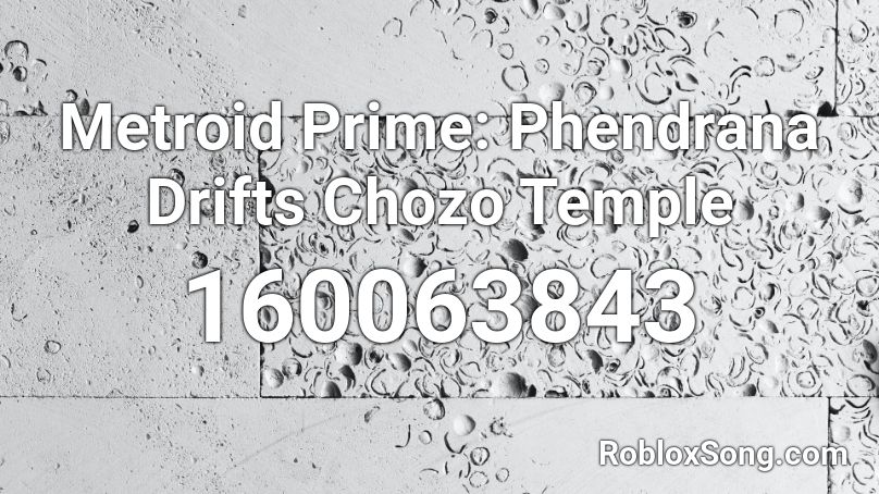 Metroid Prime: Phendrana Drifts Chozo Temple Roblox ID