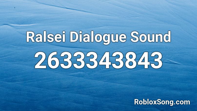 Ralsei Dialogue Sound Roblox ID