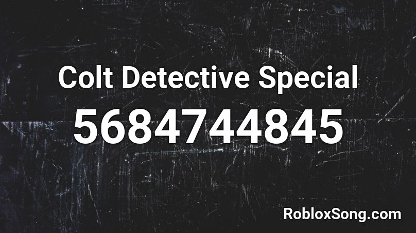 Colt Detective Special Roblox ID