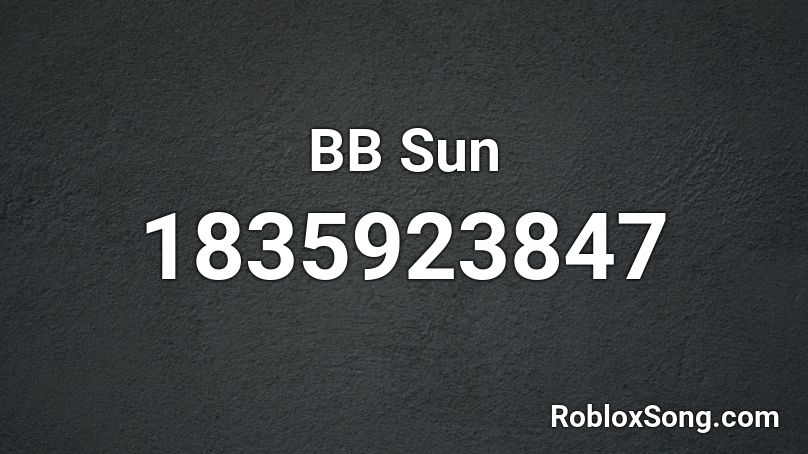 BB Sun Roblox ID