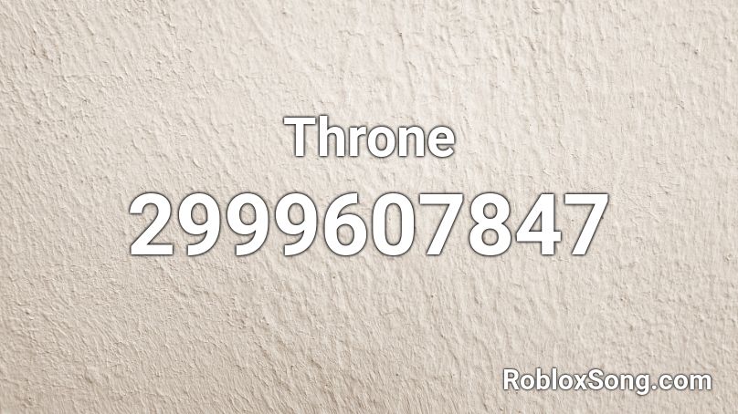 Throne Roblox ID