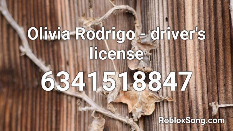 Olivia Rodrigo - driver's license Roblox ID