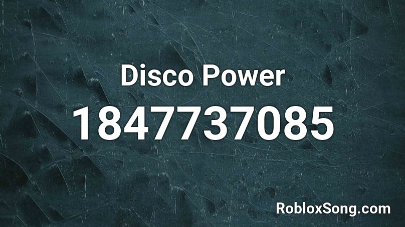 Disco Power Roblox ID