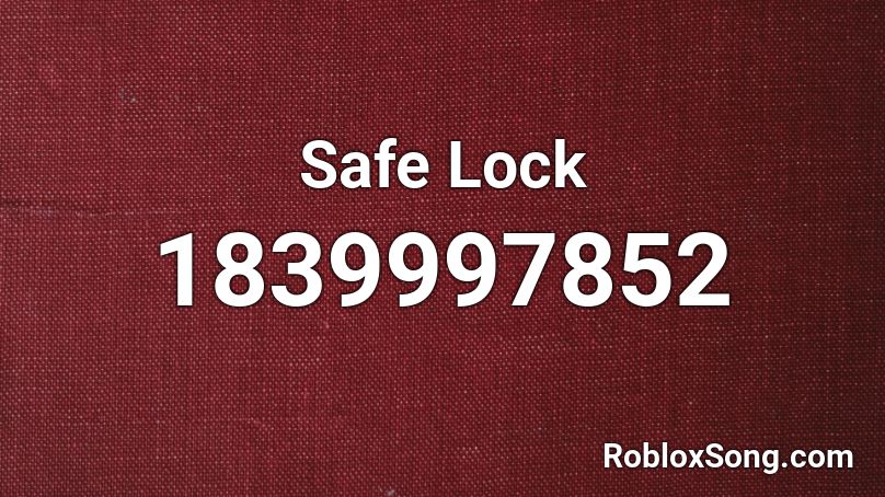 Safe Lock Roblox ID