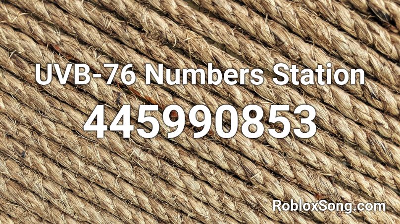 UVB-76 Numbers Station Roblox ID