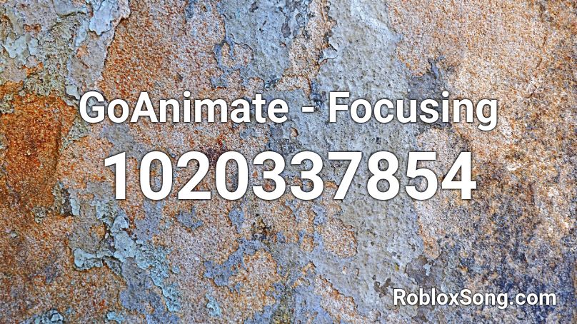 GoAnimate - Focusing  Roblox ID