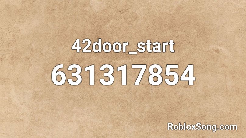 42door_start Roblox ID
