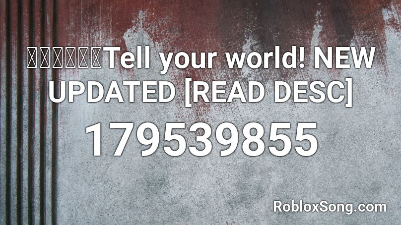 初音ミク Tell Your World New Updated Read Desc Roblox Id Roblox Music Codes - roblox hatsune miku tell your world song id