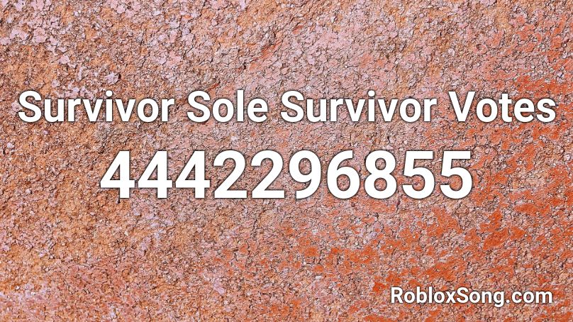 Survivor Sole Survivor Votes Roblox ID
