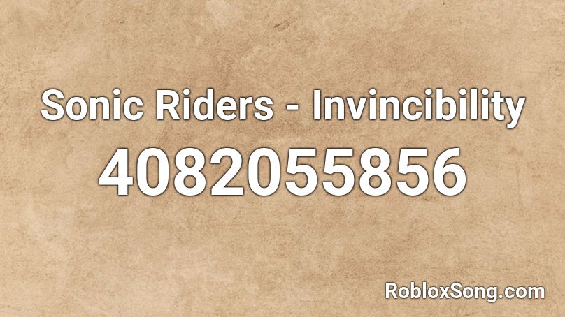 Sonic Riders - Invincibility Roblox ID