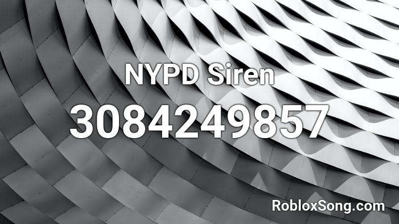 NYPD Siren Roblox ID