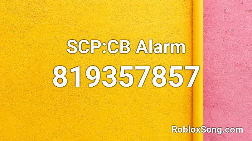 SCP:CB Alarm Roblox ID