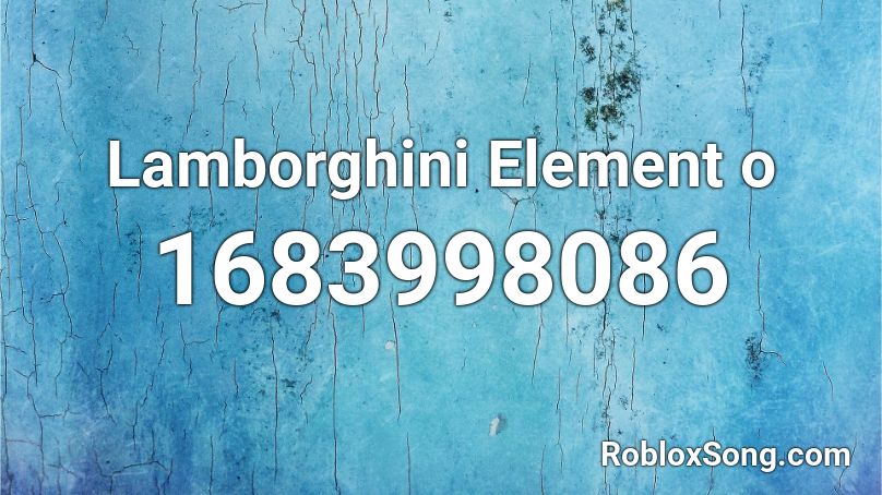 Lamborghini Element o Roblox ID