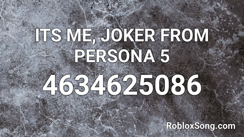 persona 5 roblox id