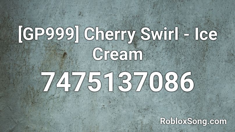 [GP999] Cherry Swirl - Ice Cream Roblox ID