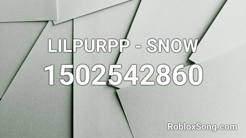 LILPURPP - SNOW Roblox ID