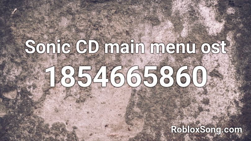 Sonic CD main menu ost Roblox ID