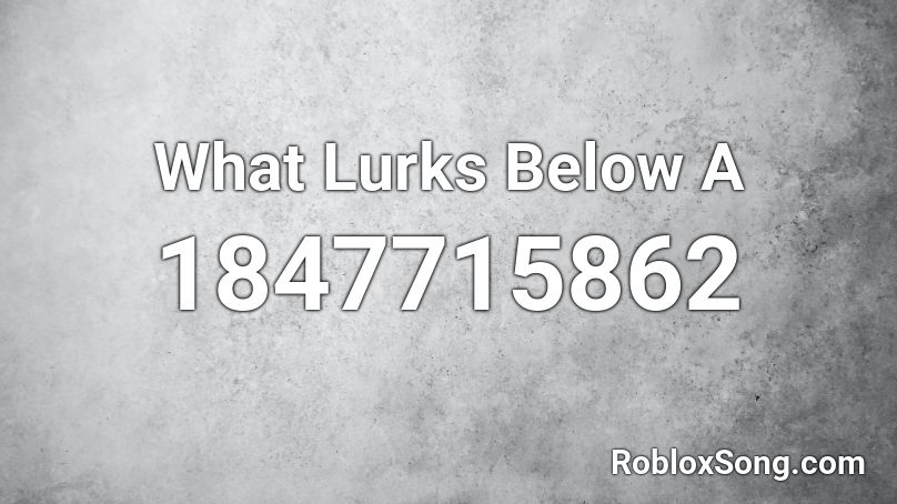 What Lurks Below A Roblox ID