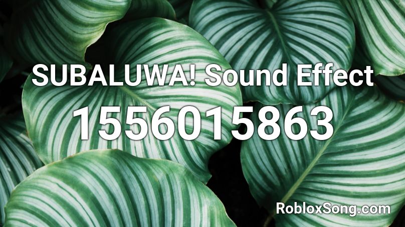 SUBALUWA! Sound Effect Roblox ID
