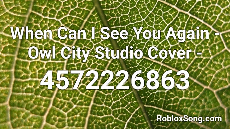 When Can I See You Again Owl City Studio Cover Roblox Id Roblox Music Codes - see you again song id roblox