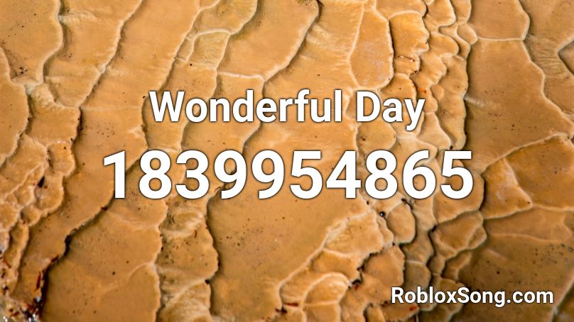 Wonderful Day Roblox ID