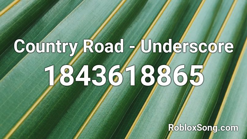 Country Road - Underscore Roblox ID